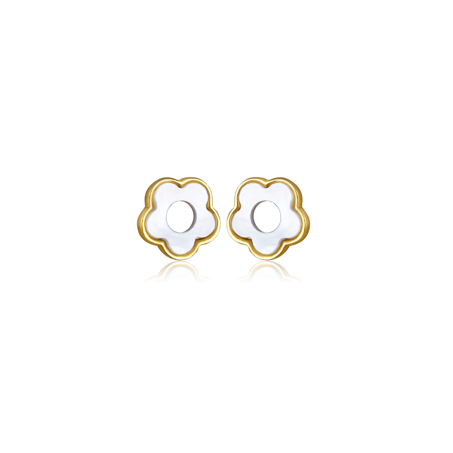 Moonveil Flower Gold Earrings