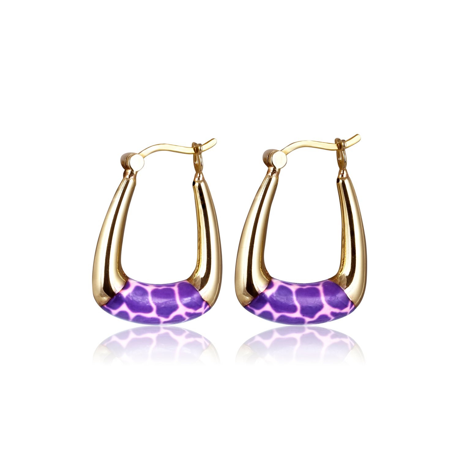 Lavender Serpant Hoops