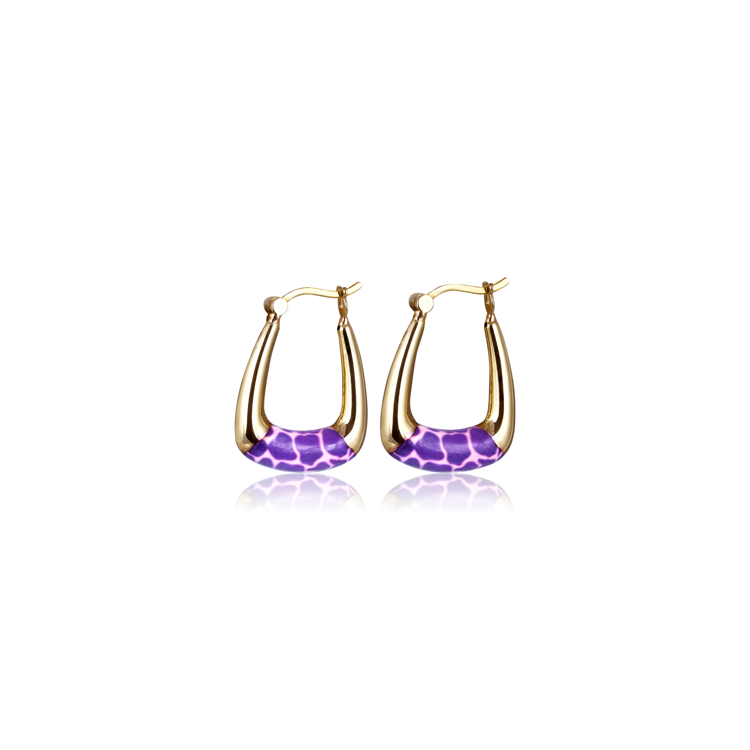 Lavender Serpant Hoops