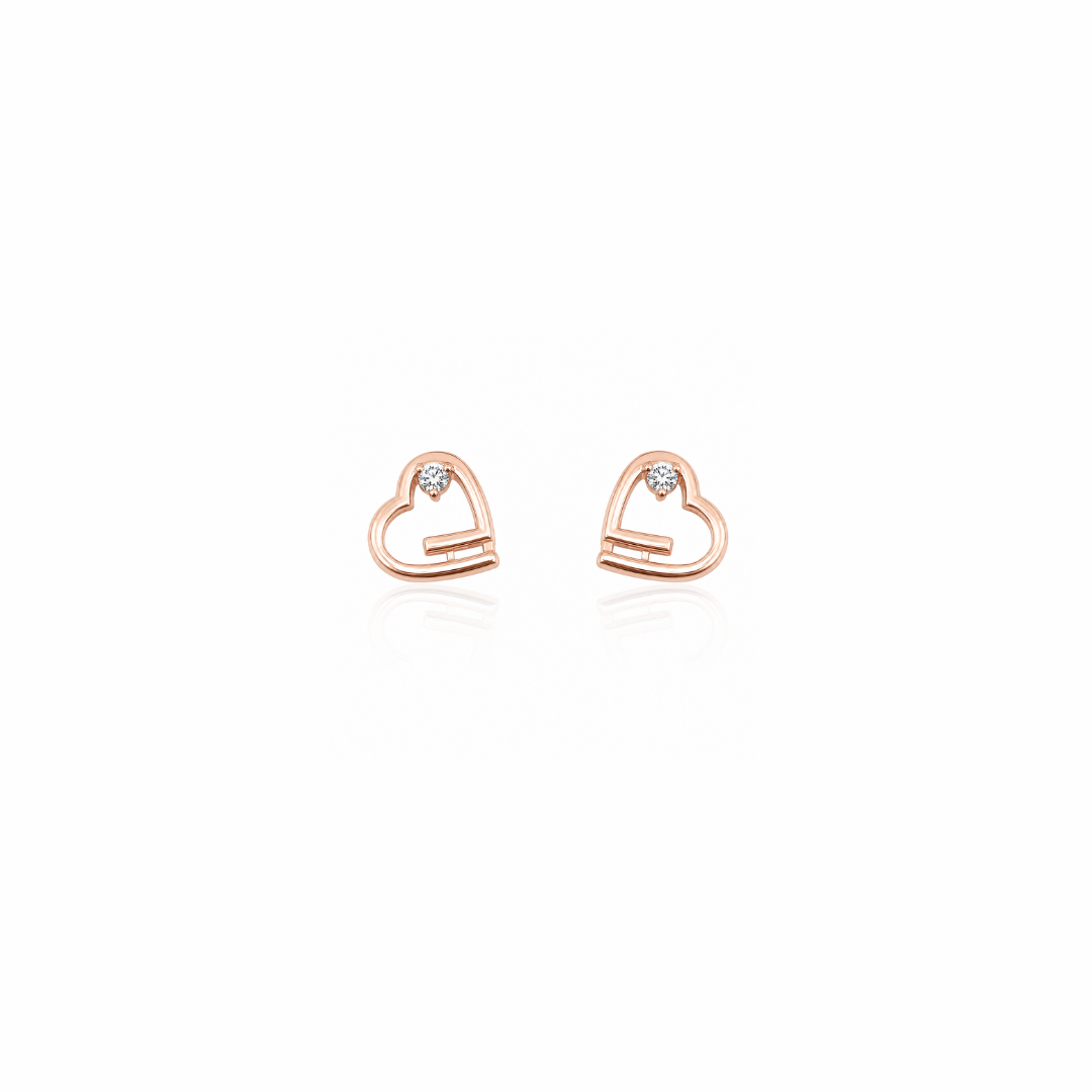 London Heart Studs