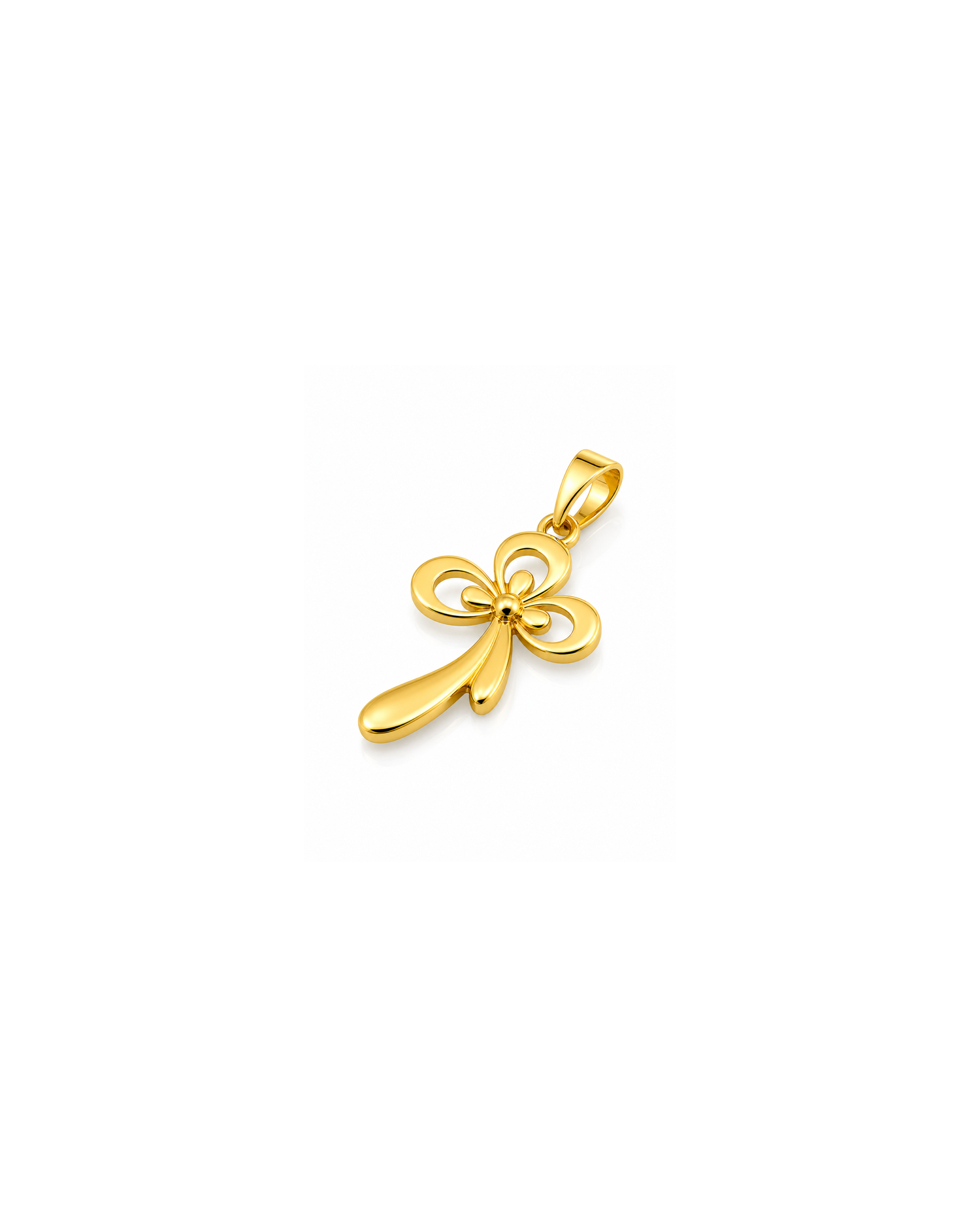 Louvre Bow Cross Pendant