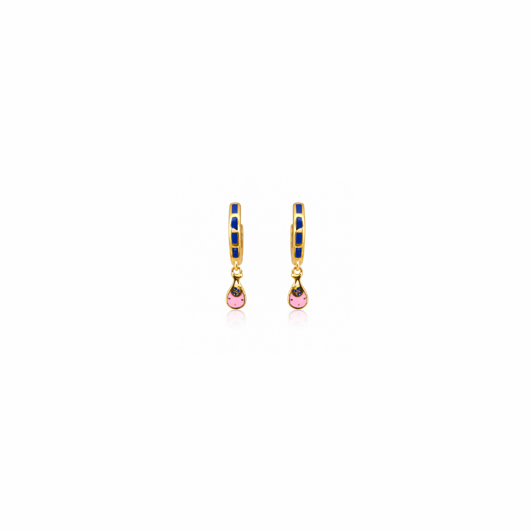 Pink Smiley Earrings