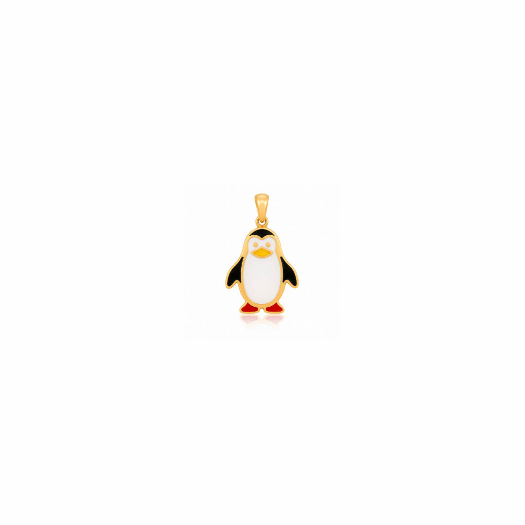 Golden Baby Penguin Pendant
