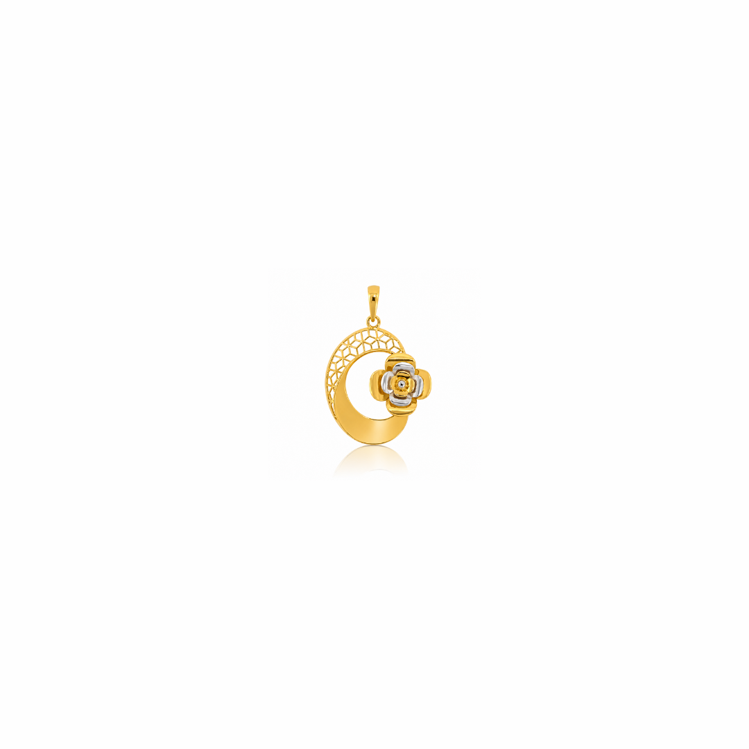 The Golden Artic Rose Pendant