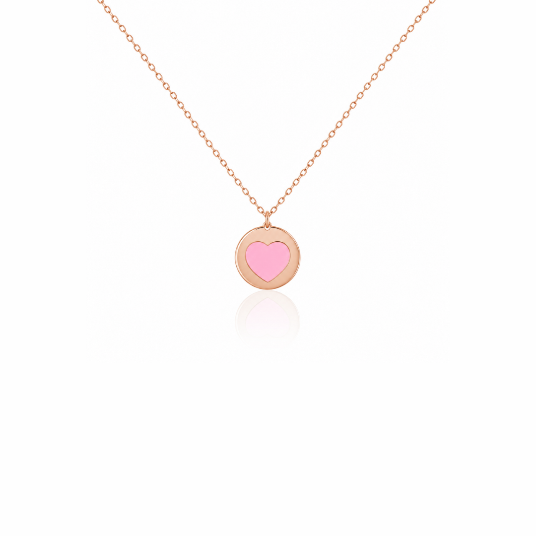 Pink Heart Chain Pendant