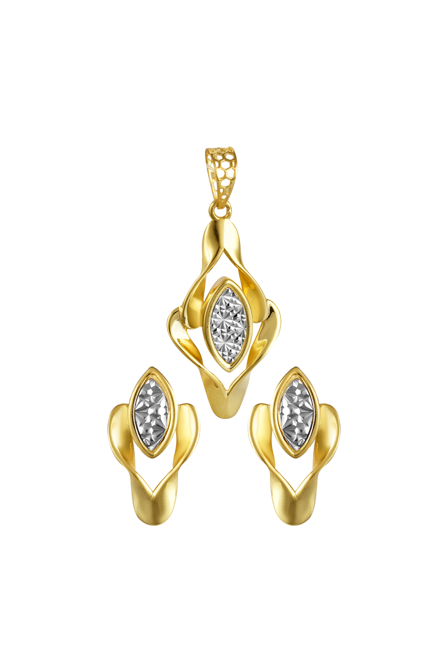 Lumora Leaf Pendant Set