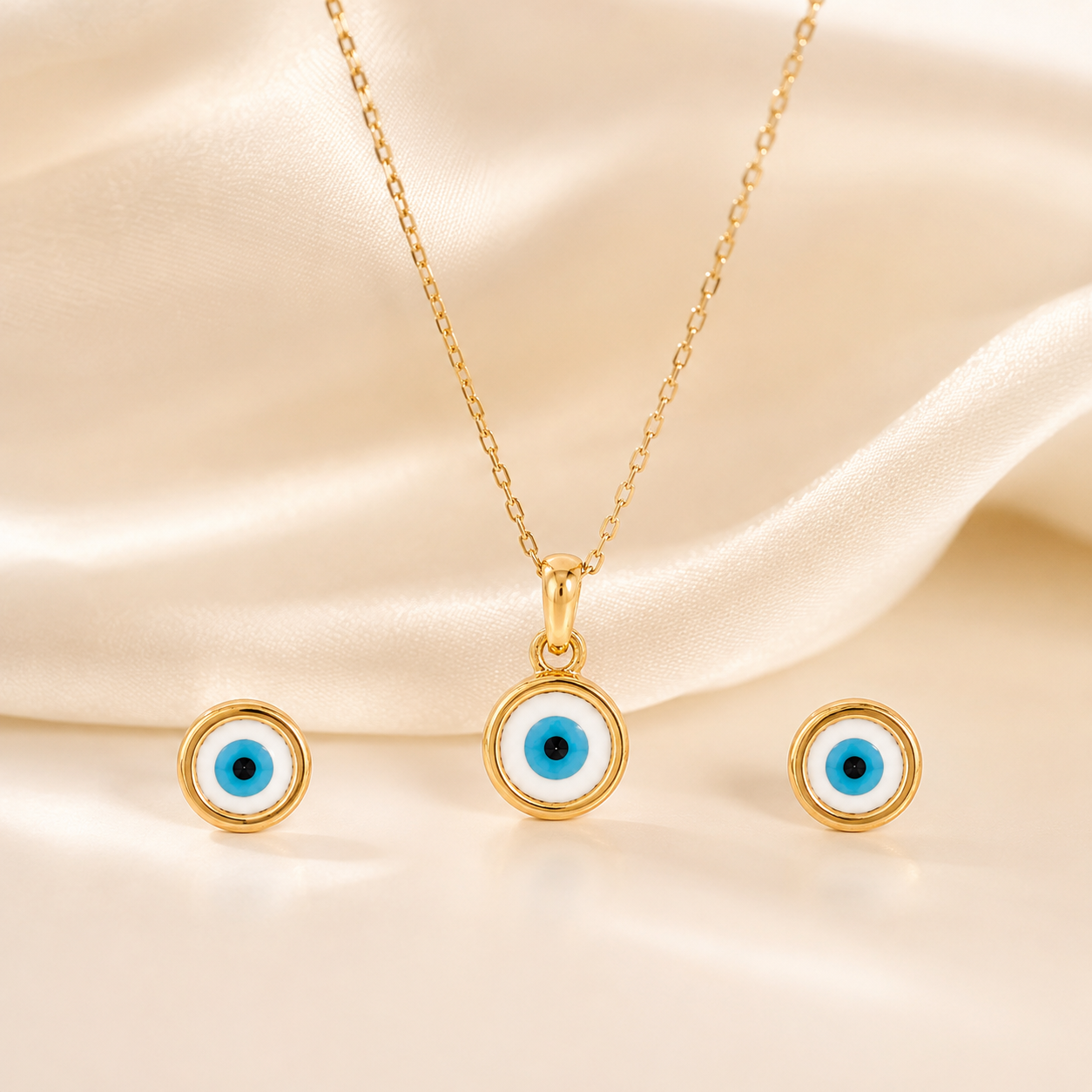Evil Eye Pendant Set