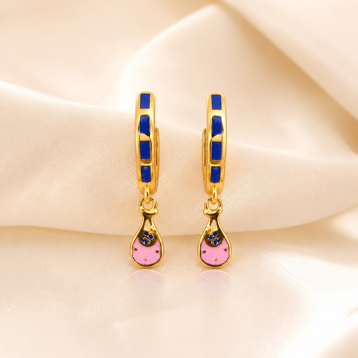 Pink Smiley Earrings