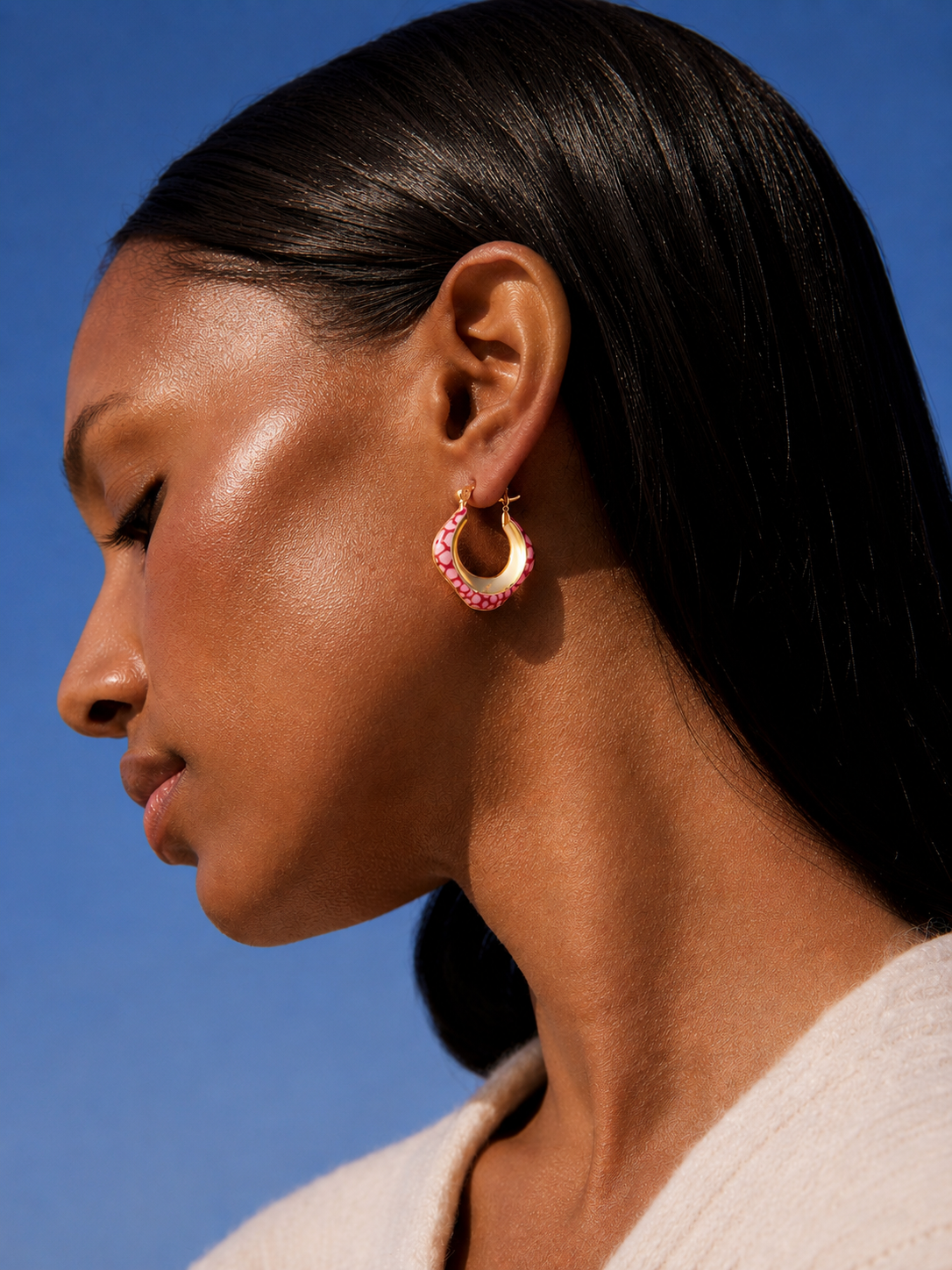 Rose Serpant Hoops | Square