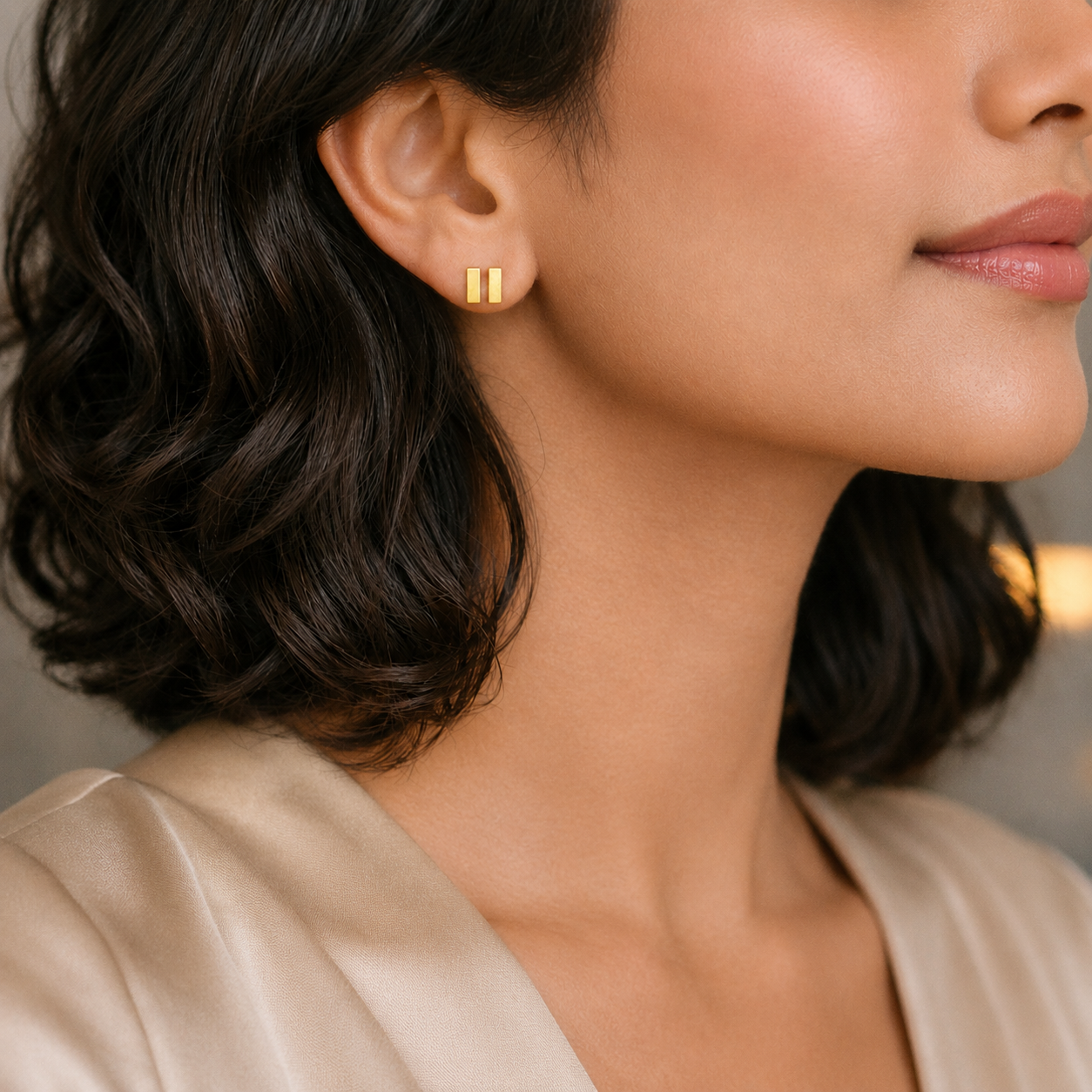 Golden Biscuit Earrings