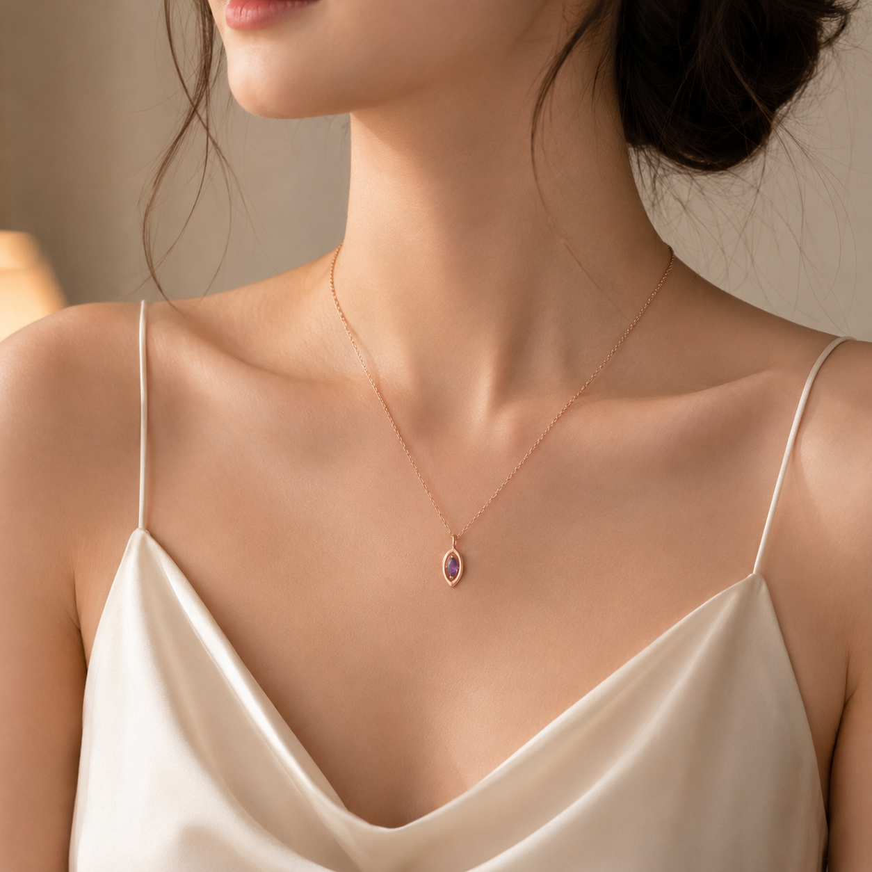 Lilac Lustre Pendant Chain