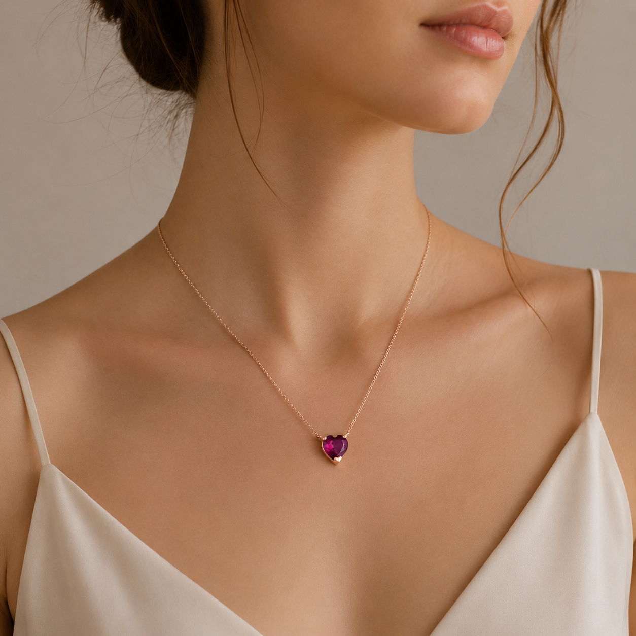 Céleste Heart Pendant Chain
