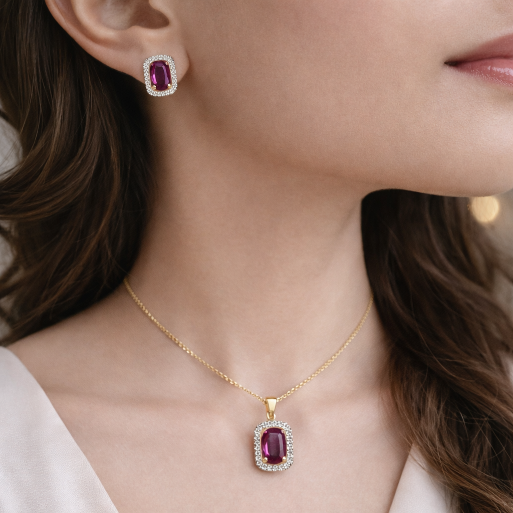 Ruby Luxe Pendant Set