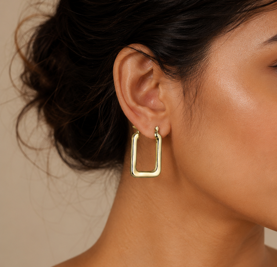 Golden Frame Hoops