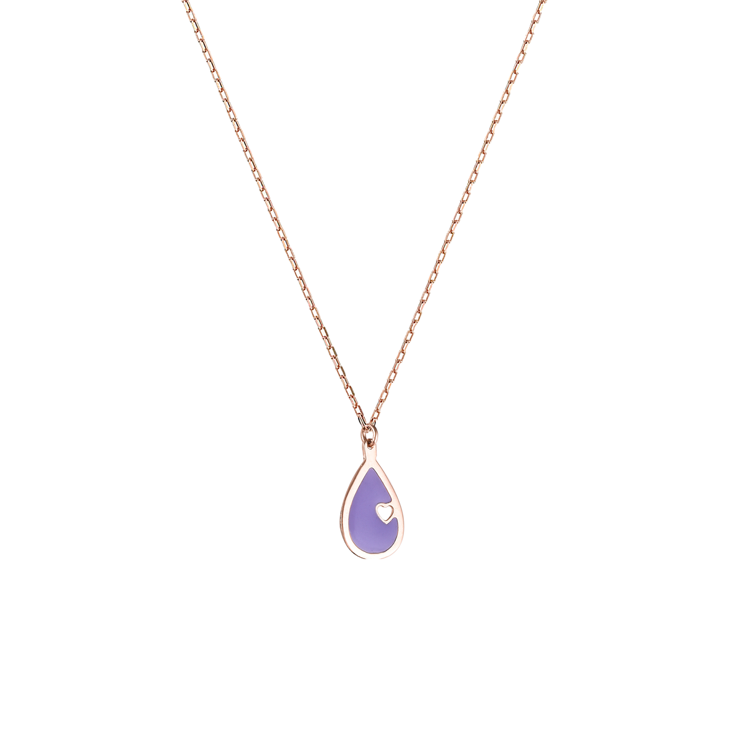 Lilac drop Pendant Chain