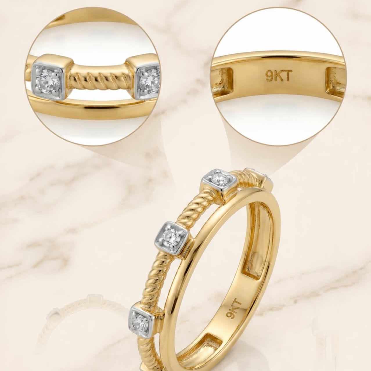 Amelie Dual-Band Ring