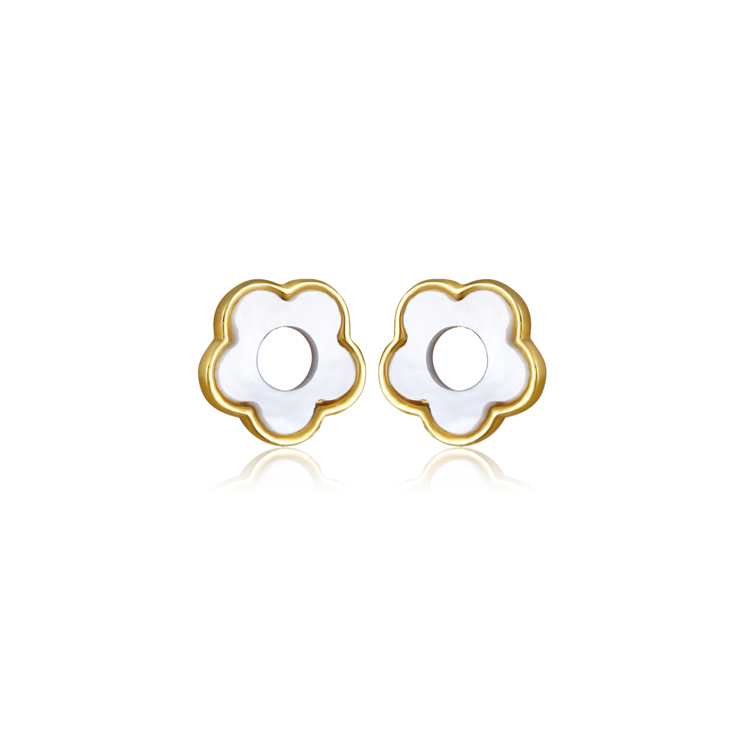 Moonveil Flower Gold Earrings